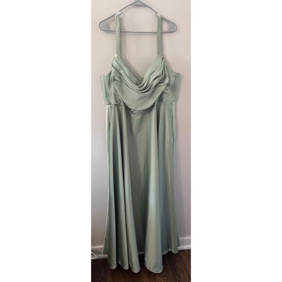Azazie Dresses & Skirts - Azazie Shaude Womens size A22 Dusty Sage green bridesmaid dress